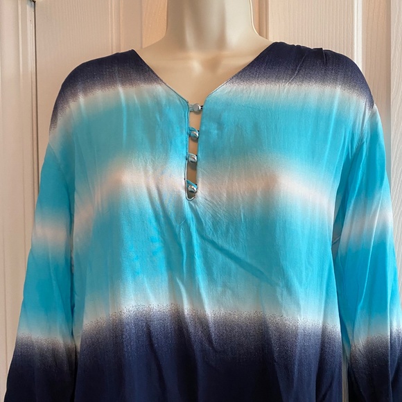 BUY 2 ITEMS & GET 1 FREE: Haggar Transitions Blouse Sz L - Picture 3 of 9